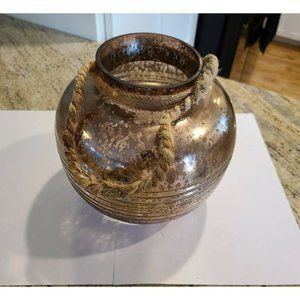 Home Essentials And Beyond Metallic Nautical Vase. India